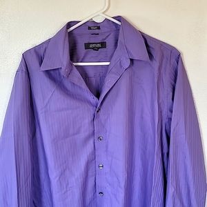 Kenneth Cole Reaction XL 17. 34/35 purple 🟣 slim fit dress shirt